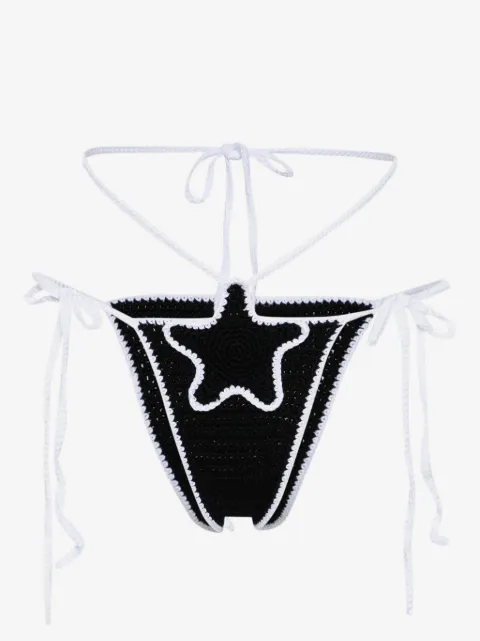 GCDS bikinis bottom de crochet con parche de estrella