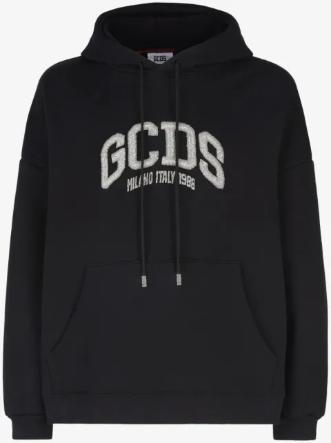 GCDS logo-embellished cotton hoodie