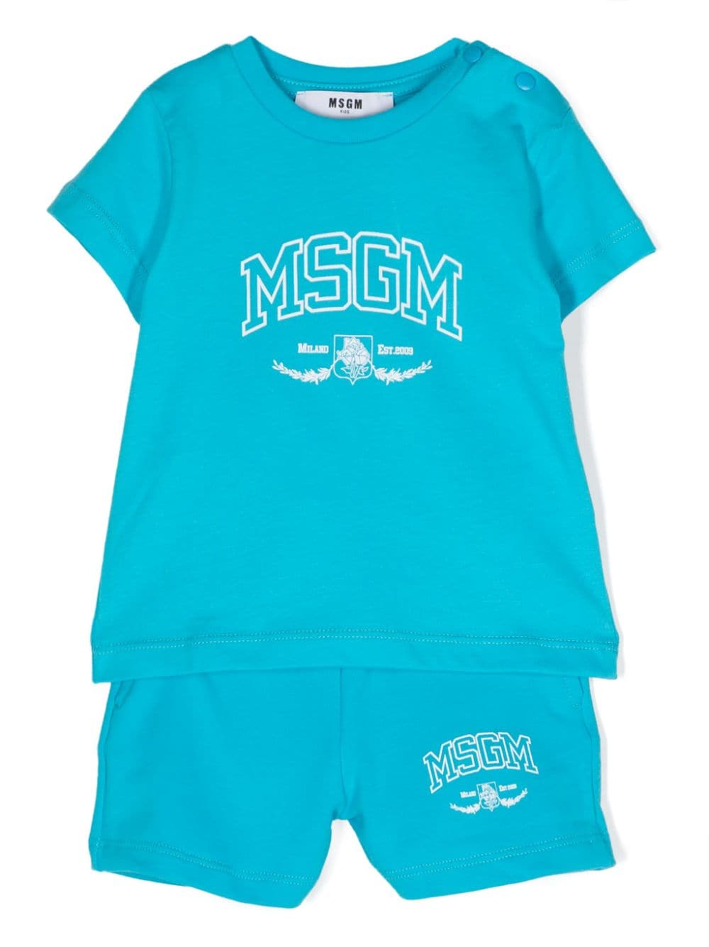 Shop Msgm Logo-print Tracksuit Set In Blue