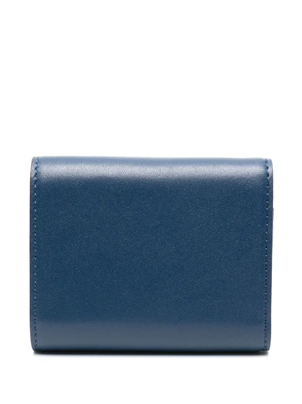 【正規店出品】YOHJI YAMAMOTO DISCORD LONG WALLET Discord Yohji Yamamoto logo-stamp Leather Wallet | Blue