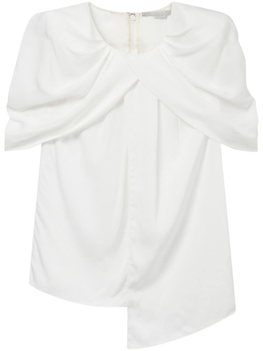 Shop Stella Mccartney Asymmetric Draped Top In White