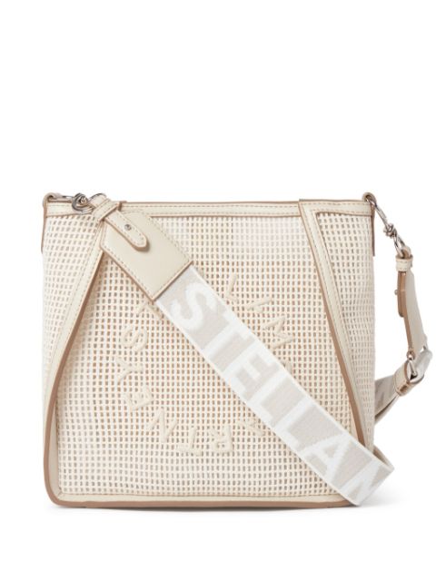 Stella McCartney mini logo-embroidered mesh bag Women