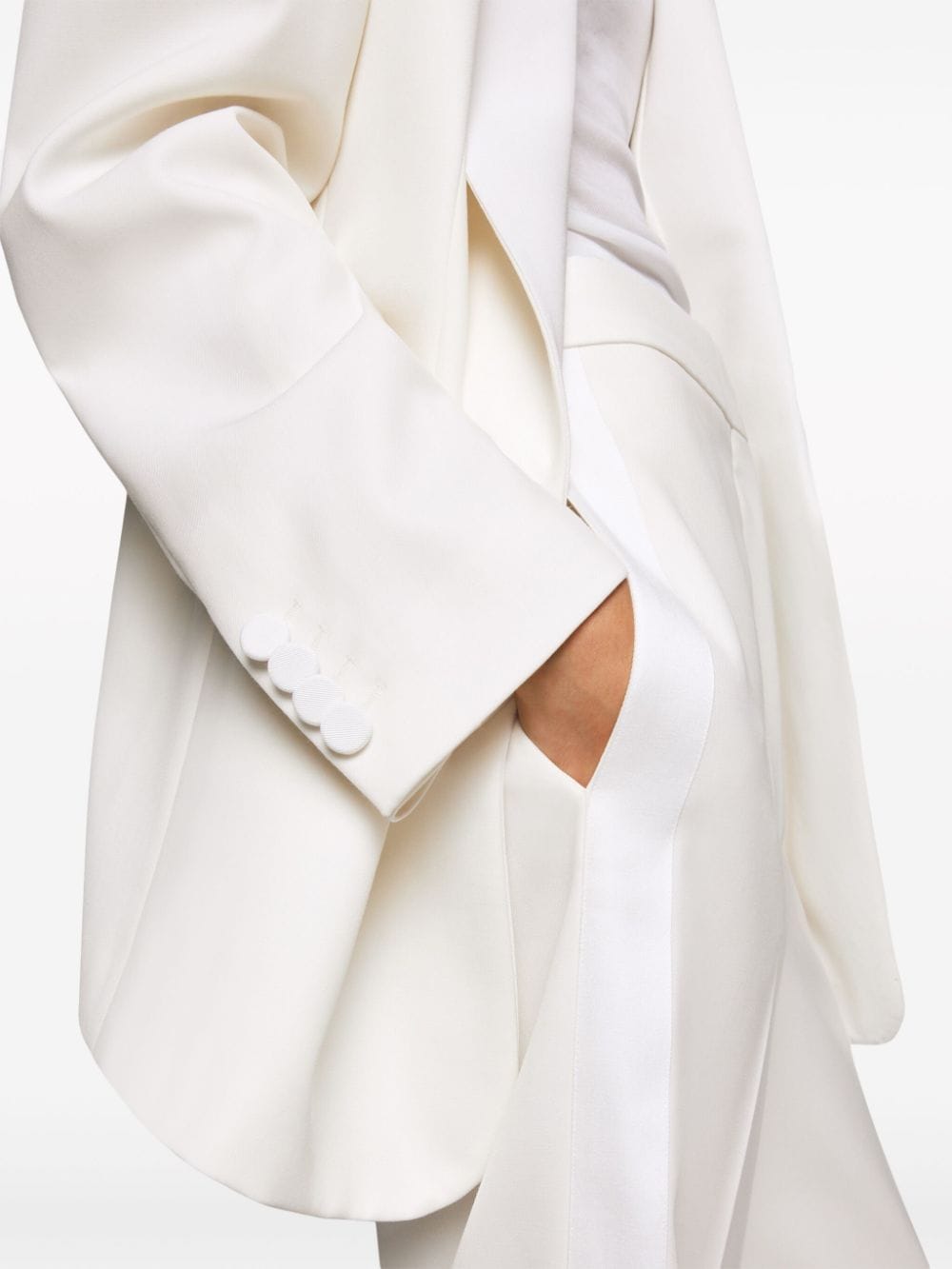 Stella McCartney Blazer met sjaalkraag Wit