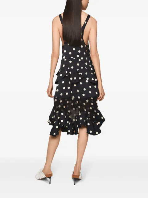 Stella McCartney polka dot-print ruffled dress 6A03823DS351 - 2