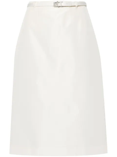 Prada jupe droite à boucle logo