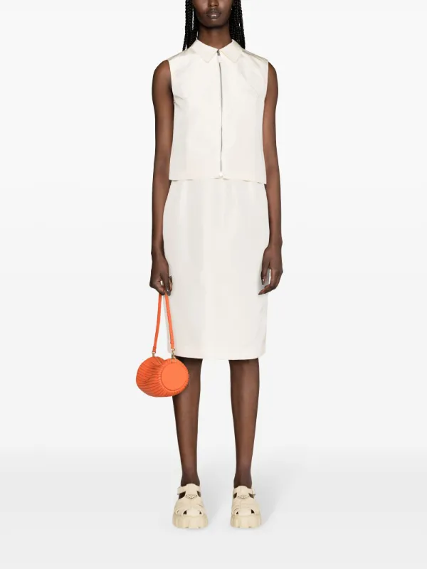 Prada ロゴバックル スカート | ニュートラル | FARFETCH JP