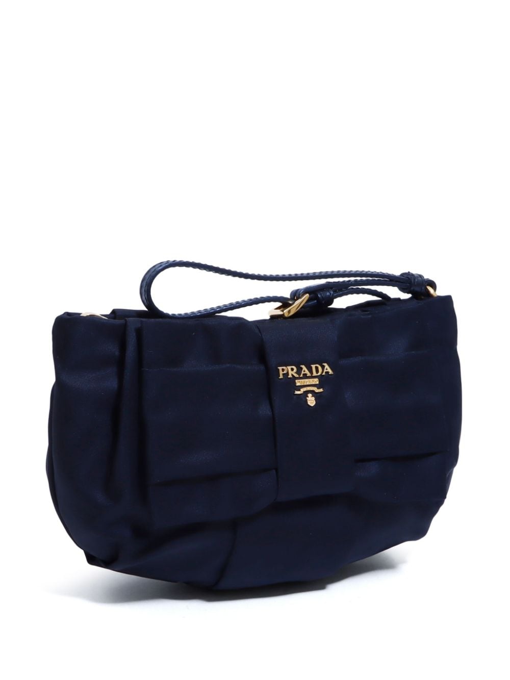 Pre-owned Prada 2000s Bow Clutch Bag In Black