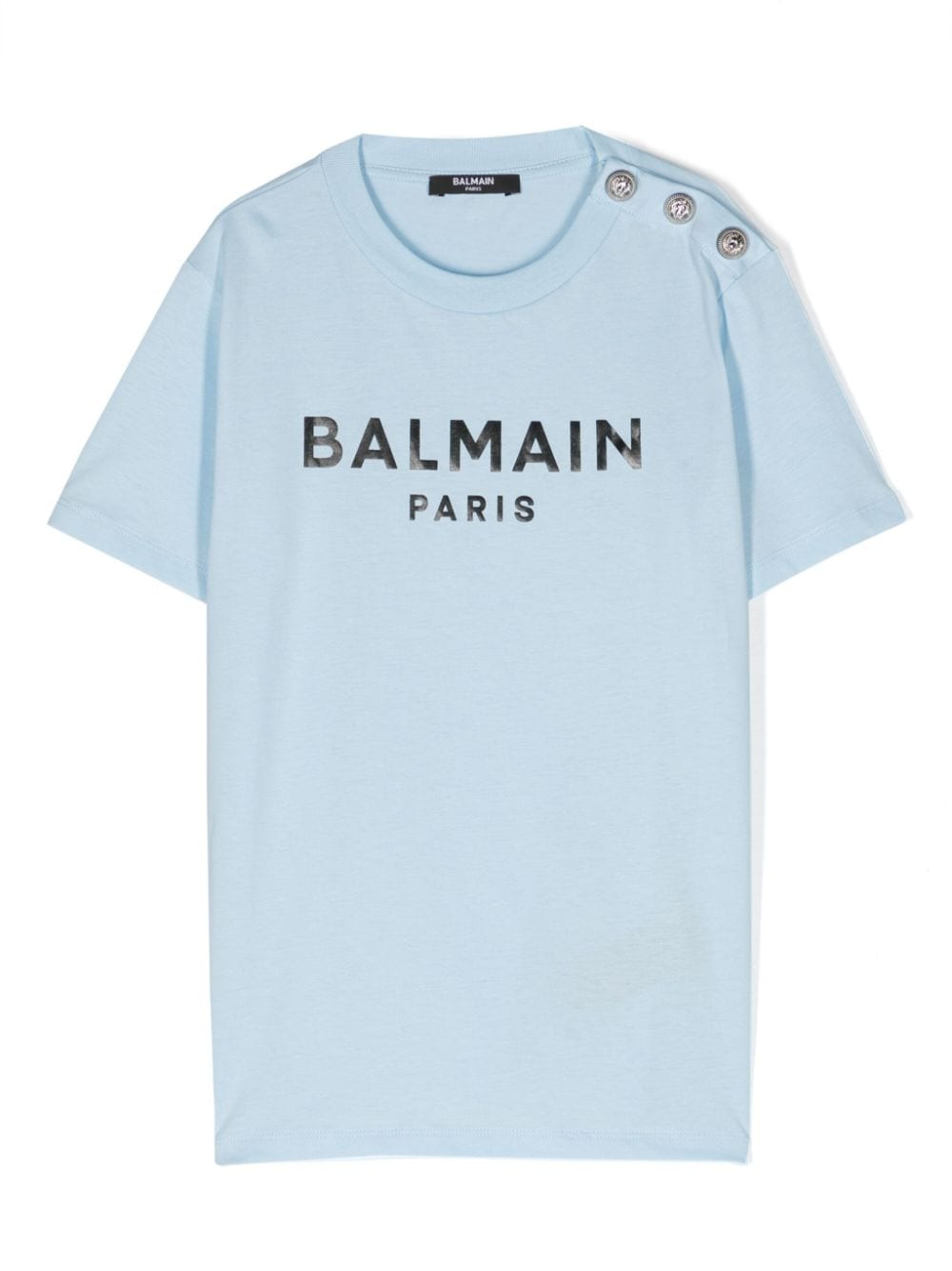 Balmain Kids' Logo-print Cotton T-shirt In Blue