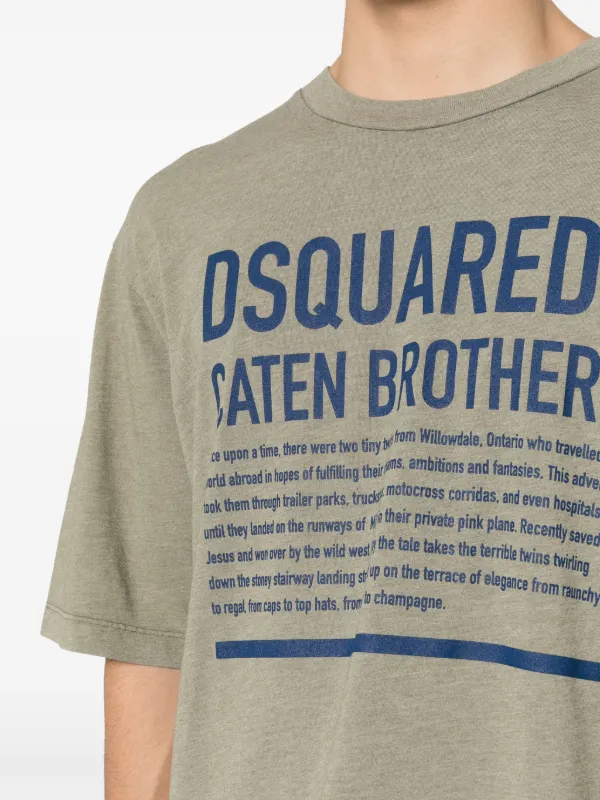 【関税込 日本発送】DSQUARED2 ロゴTシャツ グリーン DSQUARED2 ロゴ Tシャツ | グリーン | FARFETCH JP