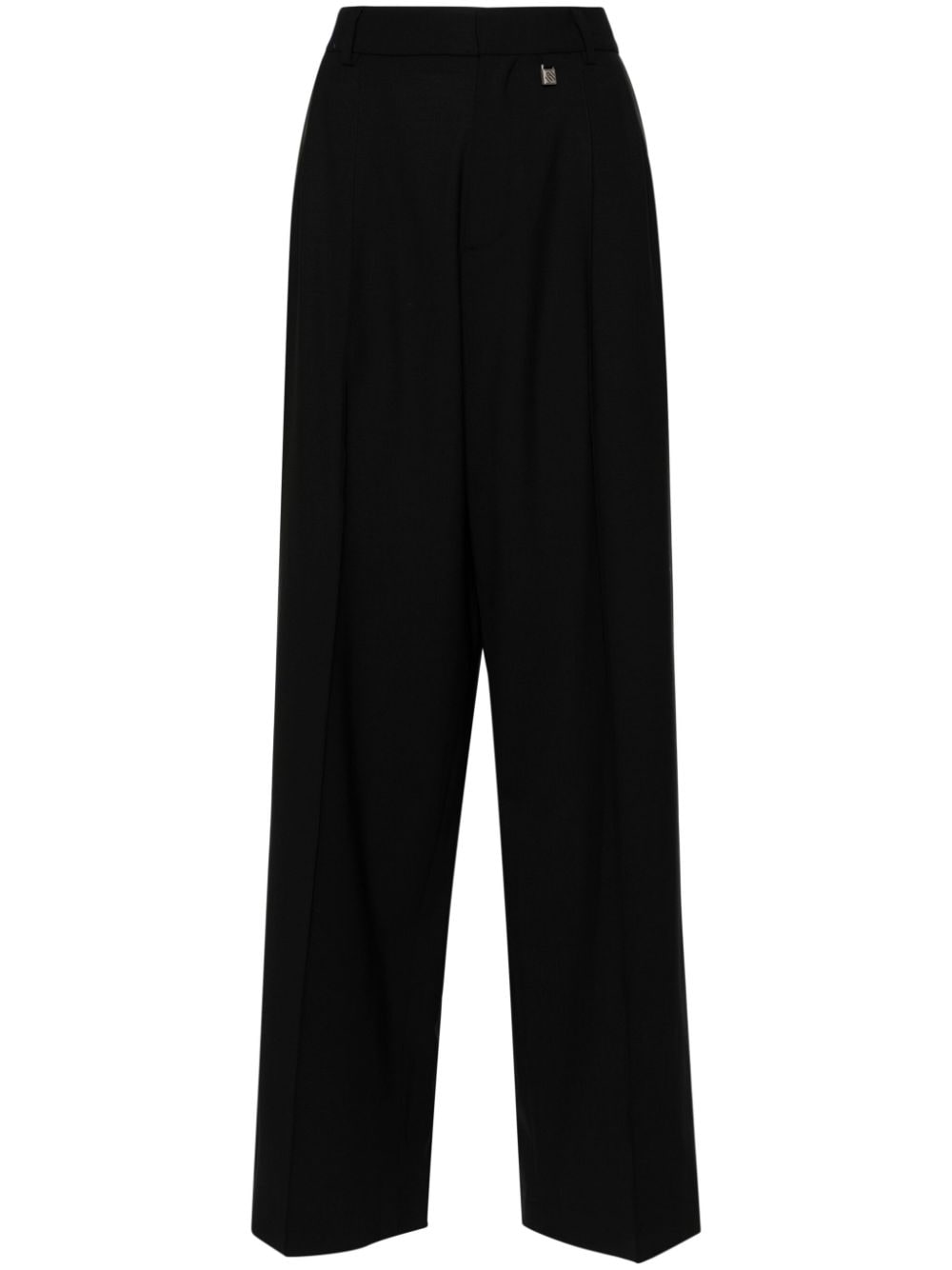 Giuseppe Di Morabito High-waisted Tailored Wool Trousers In Black