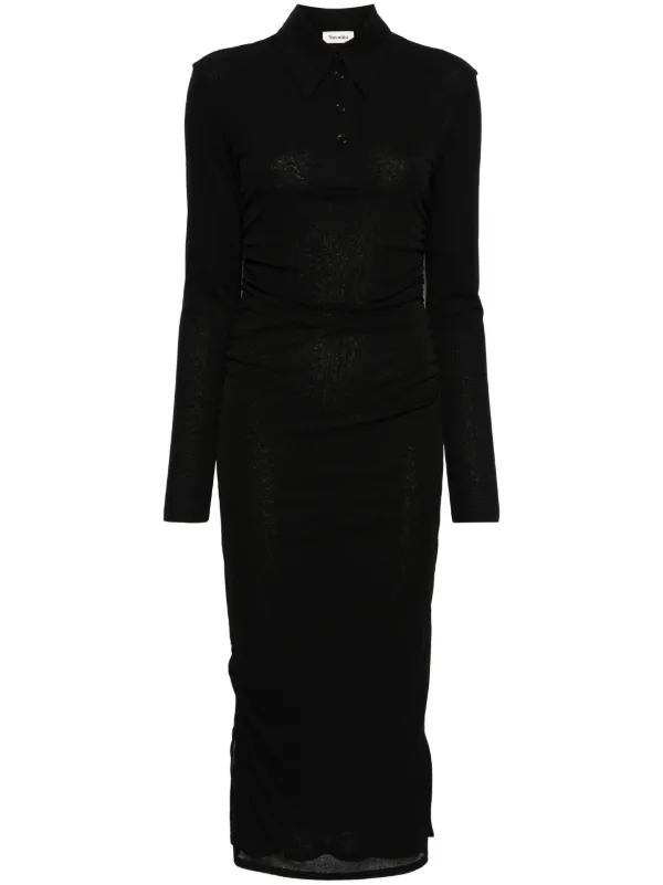 nanushka mame terry knit bodycon dress Nanushka Mame Open Knit Bodycon Dress - Creme