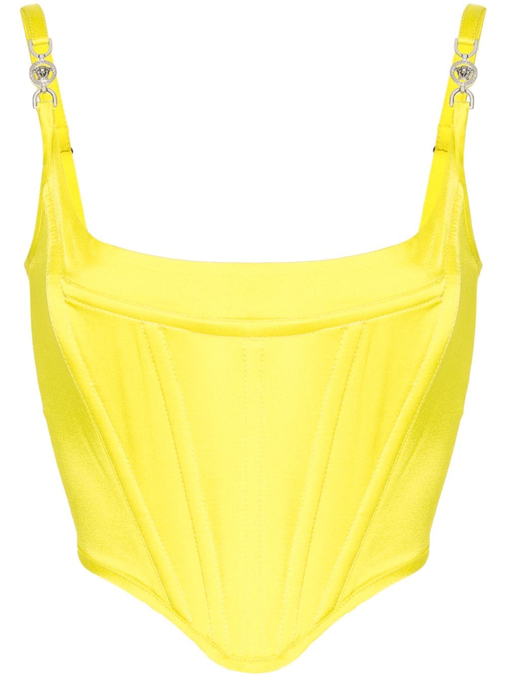 versace haut-corset à motif medusa '95 - jaune