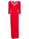 adidas 3-Stripes jersey maxi dress - Red