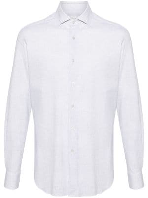 Camisa Hombre Xacus Regular Estampada 56% linen 44% cotton cuello Italiano Manga  corta