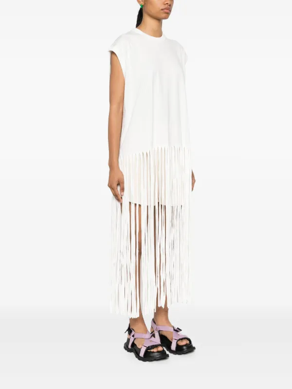 Sunnei Sleeveless long-fringed Top | White | FARFETCH