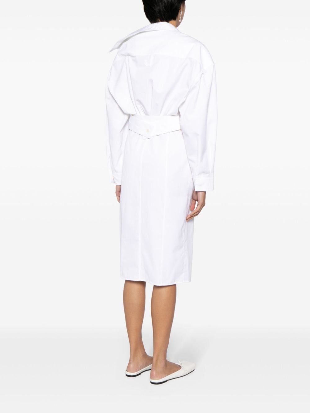 Shop Jacquemus La Robe Chemise Dress In White