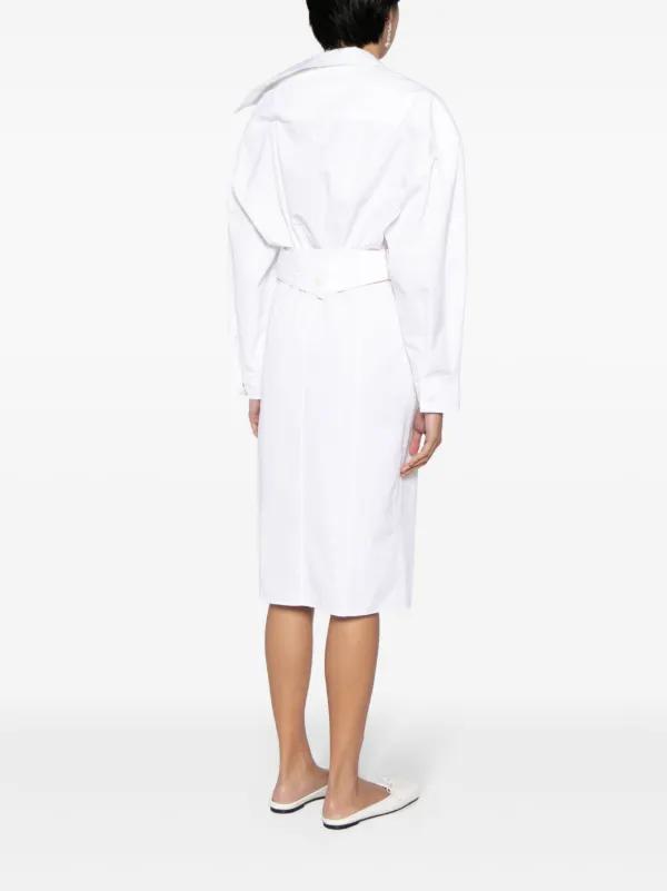 【関税&送料込み】Jacquemus 'La Robe Chemise' Dress Jacquemus La Robe Chemise Dress | White | FARFETCH