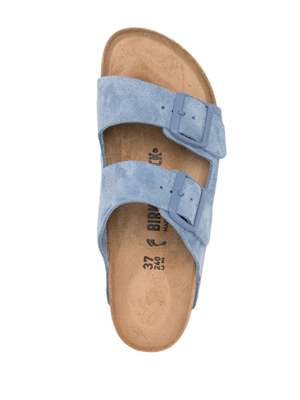 Shop Birkenstock Arizona Suede Sandals In Blue