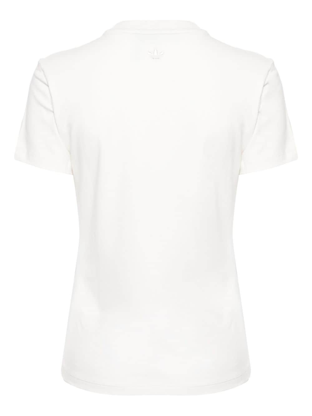 adidas Katoenen T-shirt met logo van kristallen Wit