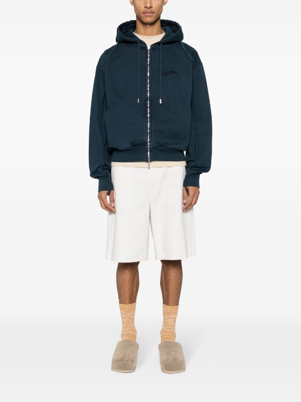 Jacquemus Le Sweater Camargue Zippé zip-up Hoodie - Farfetch