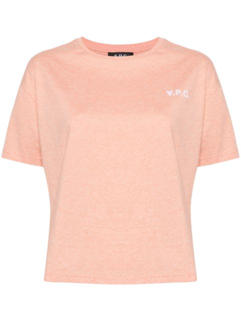 A.P.C. logo-flocked cotton T-shirt Women