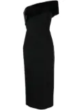 Roland Mouret asymmetric cady midi dress - Black
