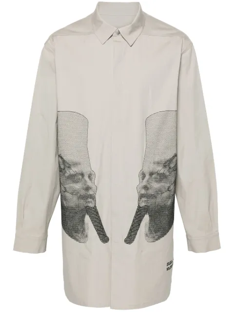 Rick Owens pharaoh-embroidered shirt jacket