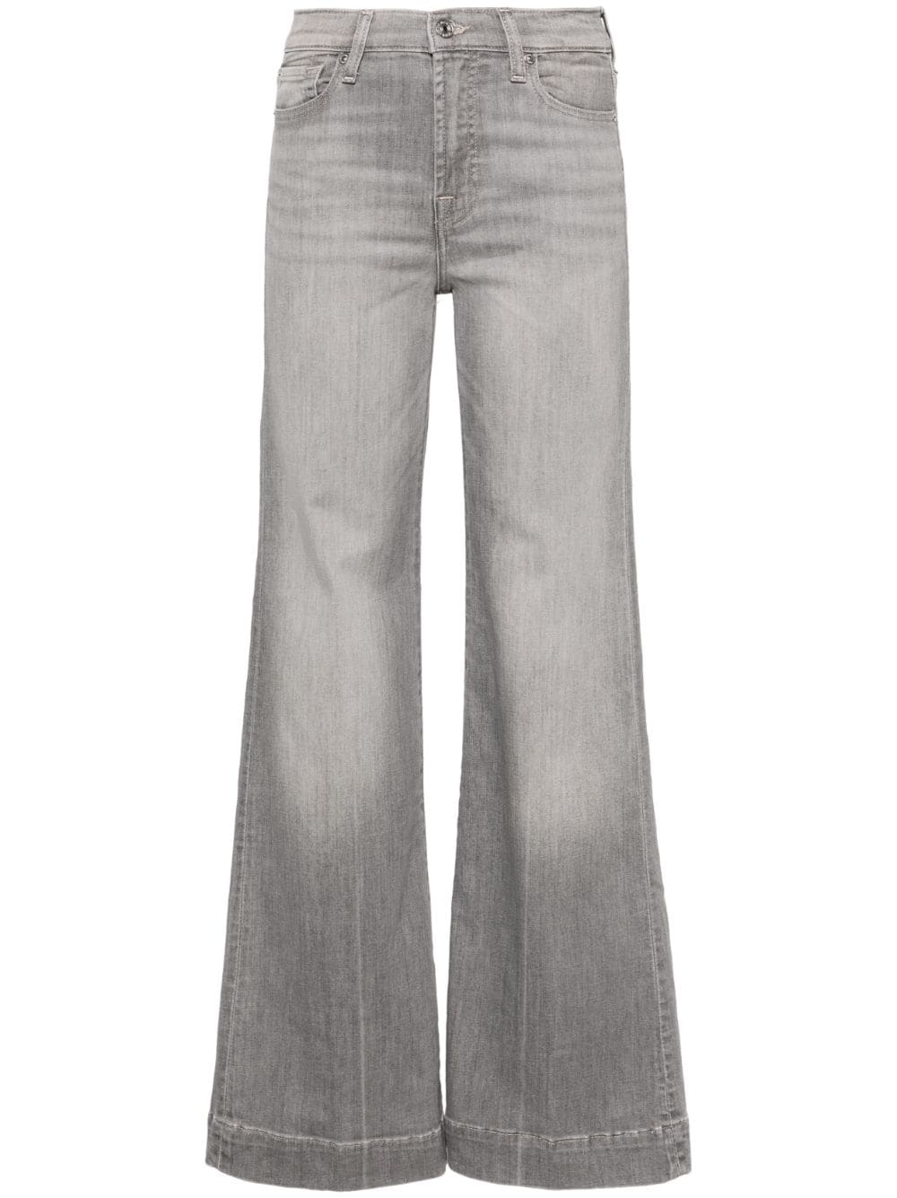 Shop 7 For All Mankind Modern Dojo High-rise Flared Jeans In Grey