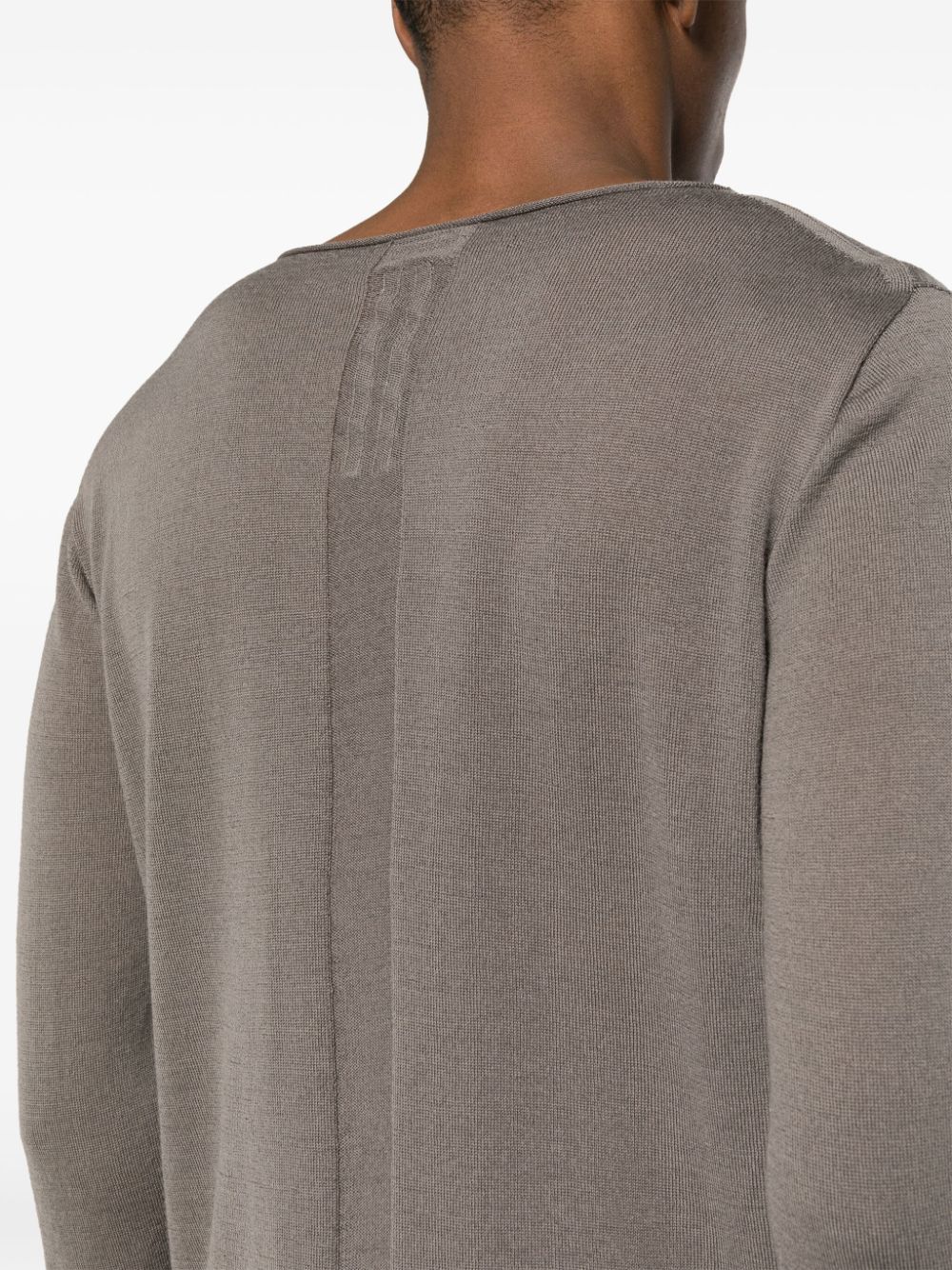 Shop Rick Owens Fine-knit Wool Jumper In Grey