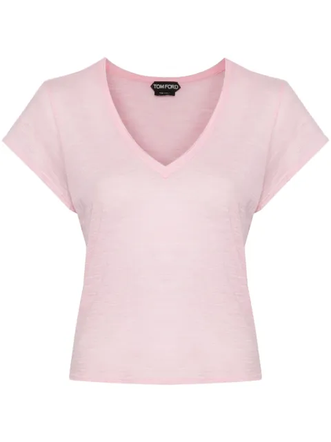 TOM FORD semi-sheer slub T-shirt