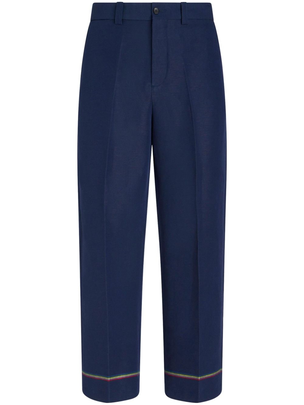 Etro Straight-leg Trousers In Blue