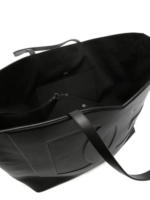 Dolce & Gabbana DG Logo Leather Tote Bag | Black | FARFETCH