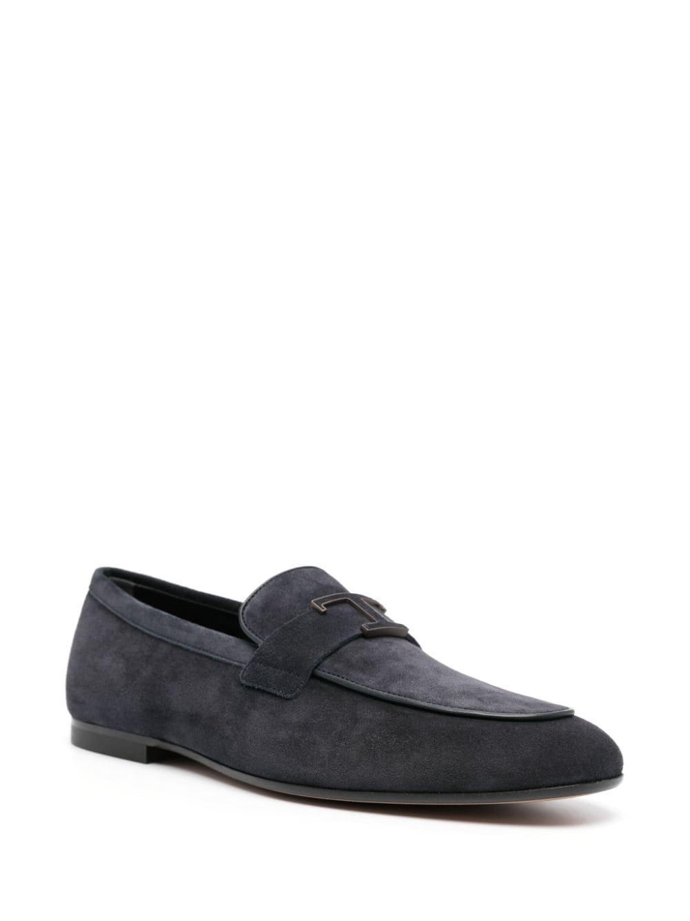 Shop Tod's T Timeless Suede Loafers In Marino