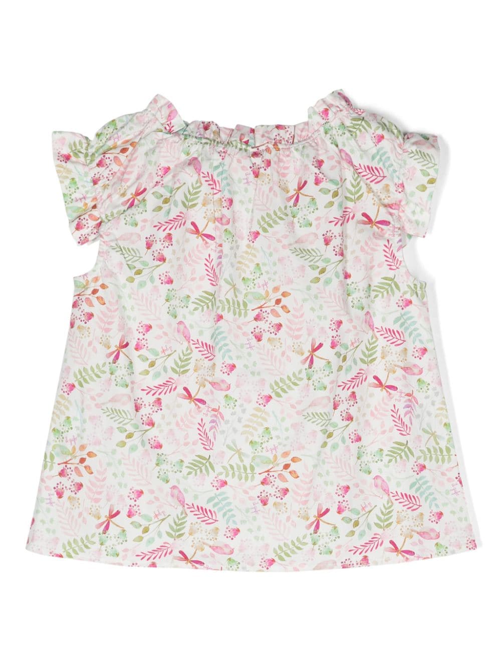 Il Gufo Popeline shirt met bloemenprint - Wit