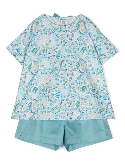 Il Gufo floral-print T-shirt and shorts set