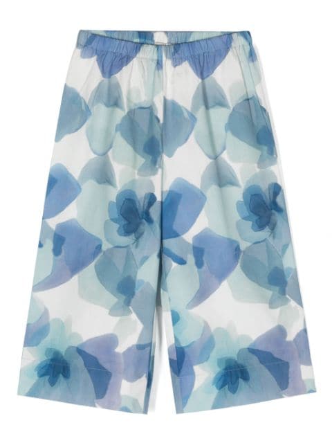 Il Gufo wide-leg abstract-print trousers