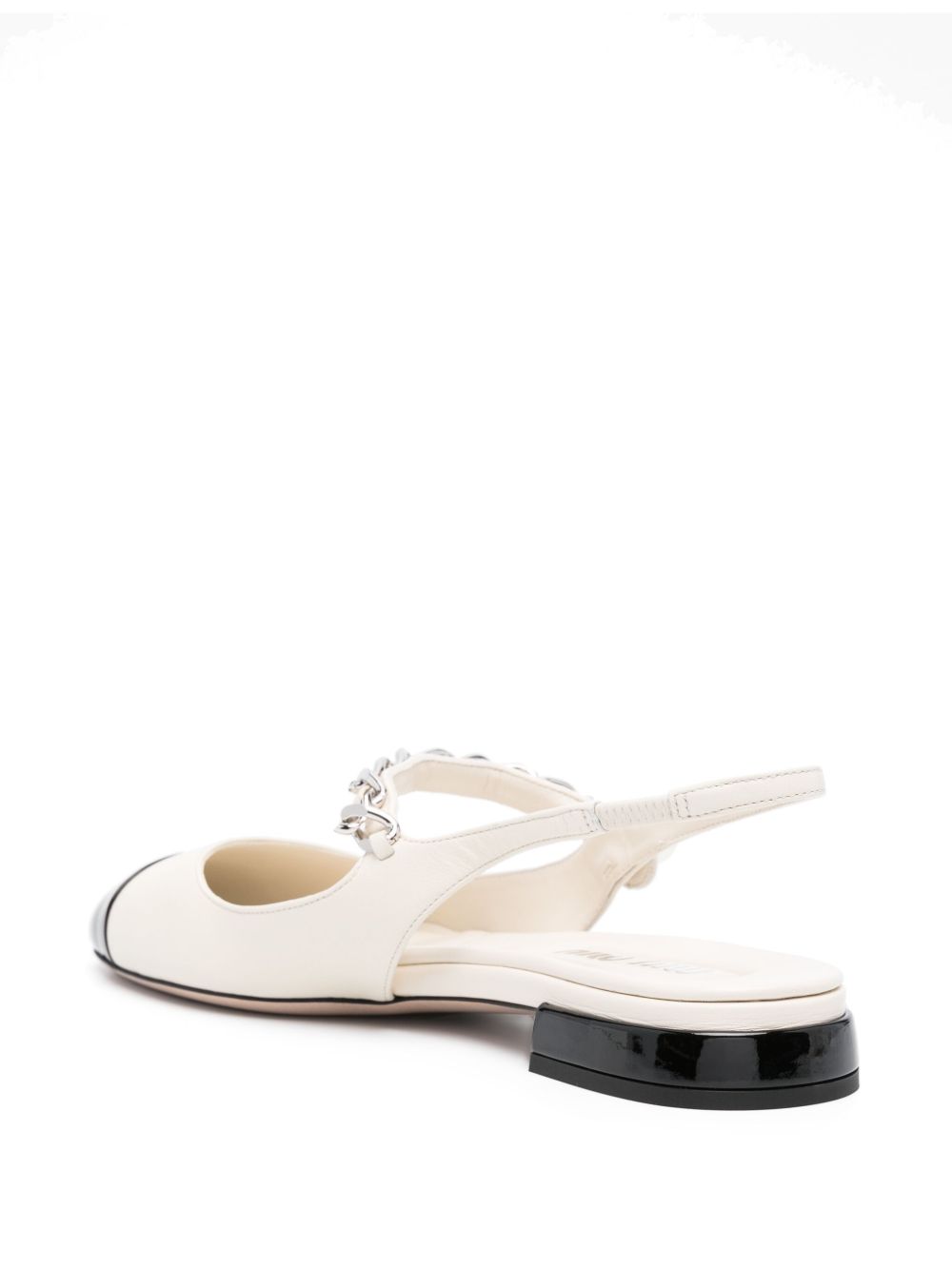 Miu Miu chain-detail leather ballerina shoes Women