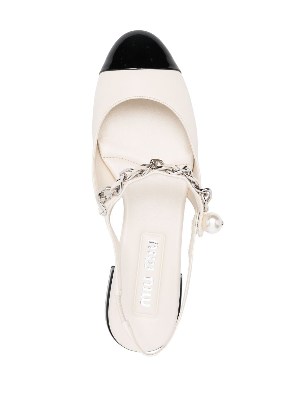 Miu Miu chain-detail leather ballerina shoes Women