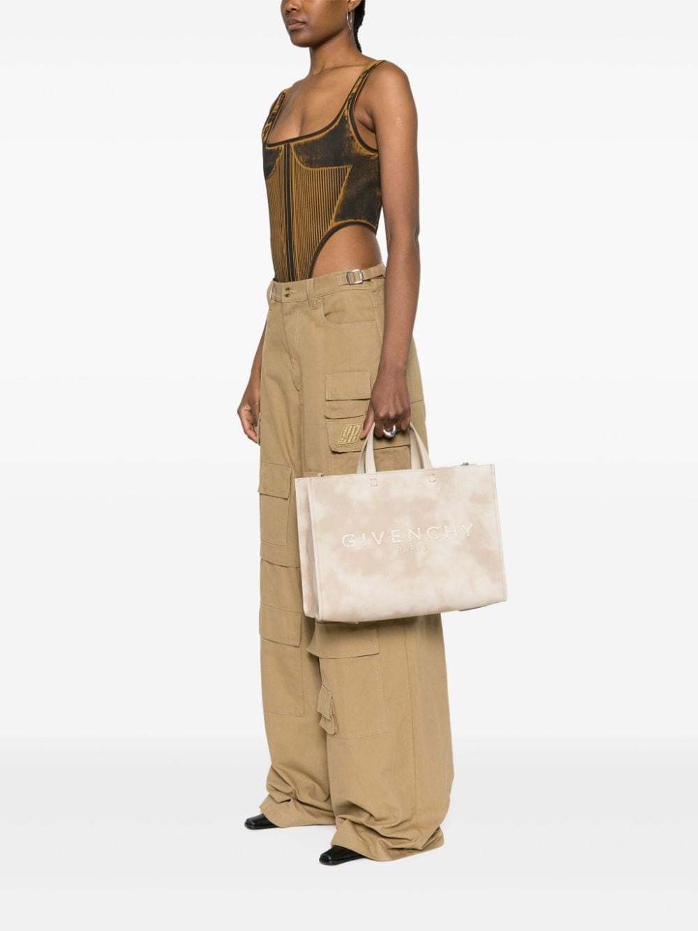 Shop Givenchy Medium G-tote Tote Bag In Neutrals