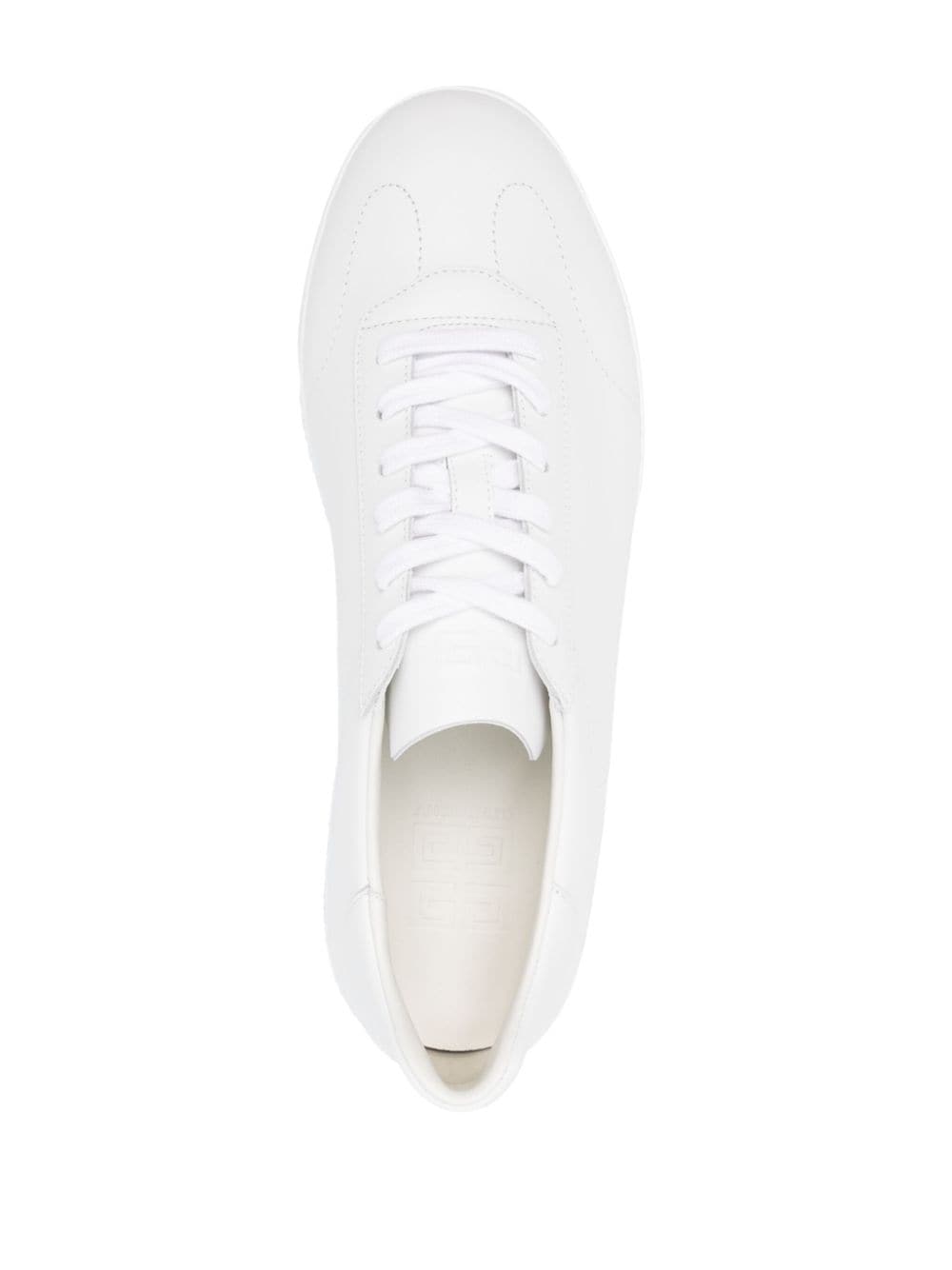 Shop Givenchy Town Leather Sneakers In White