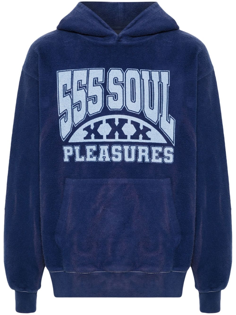 Pleasures Hoodie met logoprint Blauw