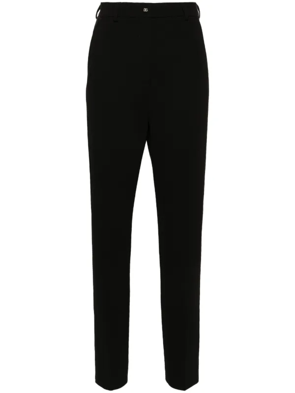 Dolce & Gabbana Milano Ribbed Cigarette Trousers | Black