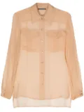 Alberta Ferretti chiffon silk shirt - Neutrals