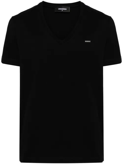 T-shirt en coton à plaque logo - DSQUARED2 - Modalova
