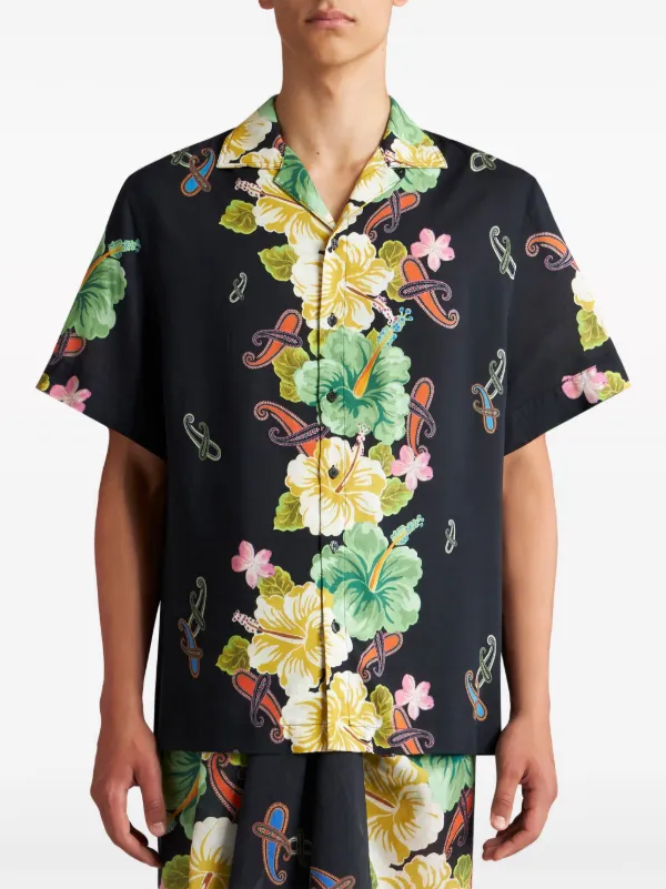 ETRO floral-print Cotton Shirt | Black | FARFETCH