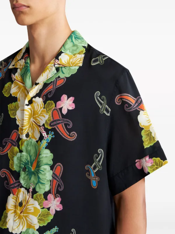 ETRO floral-print Cotton Shirt | Black | FARFETCH