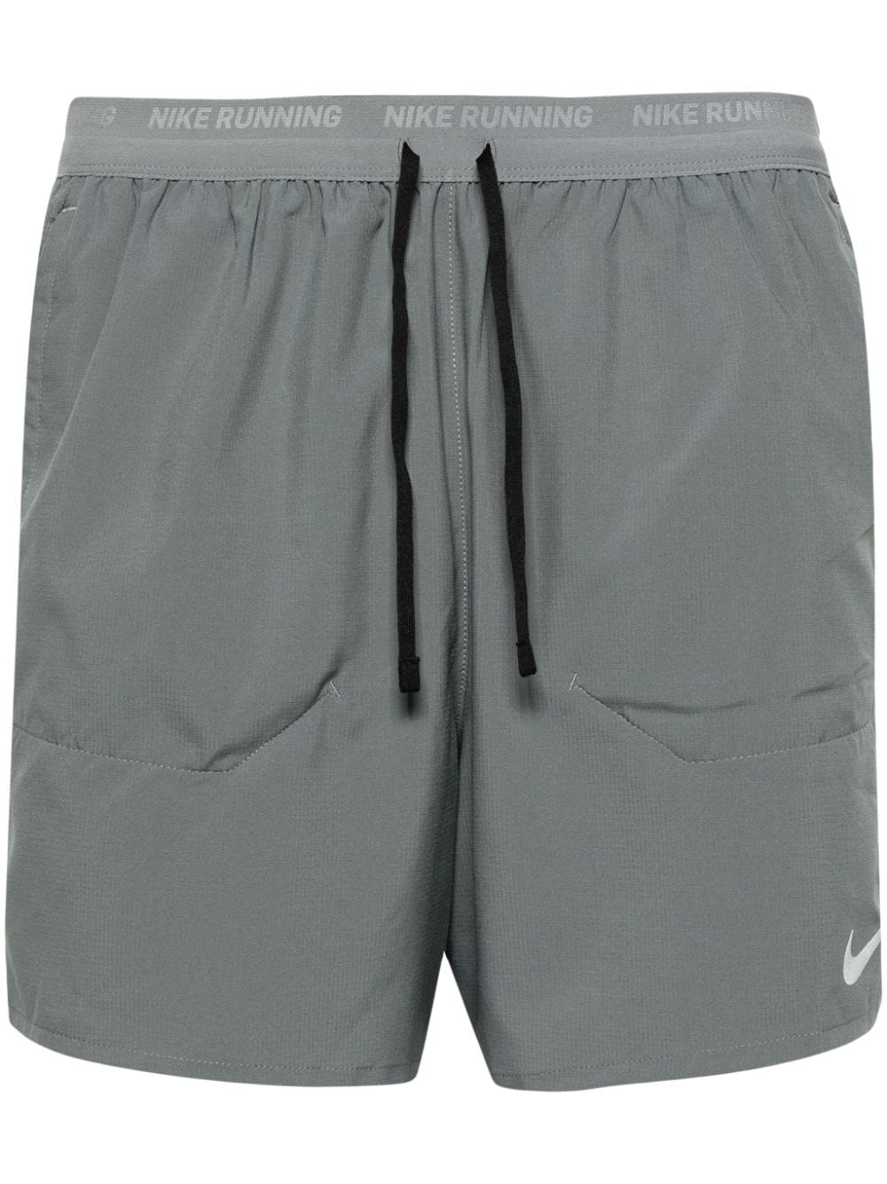 Nike Swoosh-motif Running Shorts In Grey