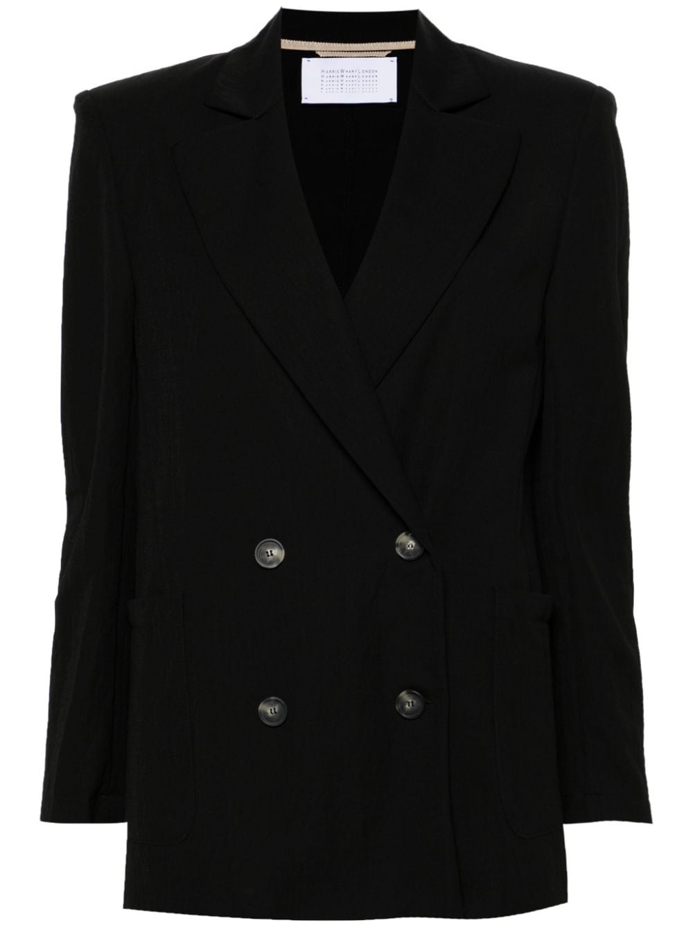 Harris Wharf London Notched-lapels Single-breasted Blazer In Black