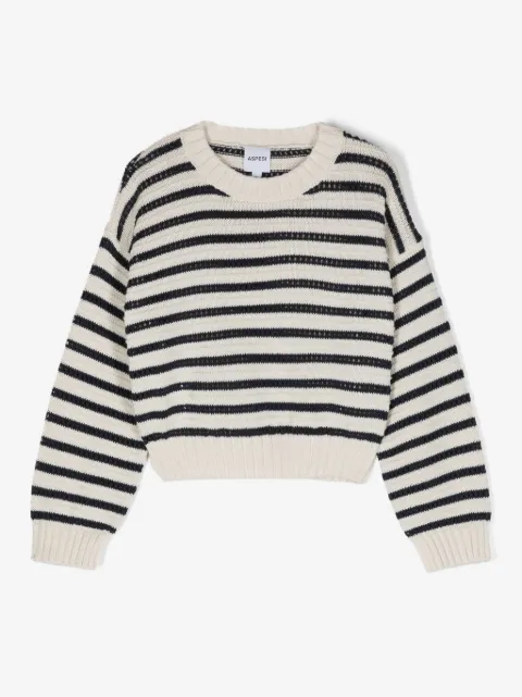 Aspesi Kids pull à empiècement en crochet
