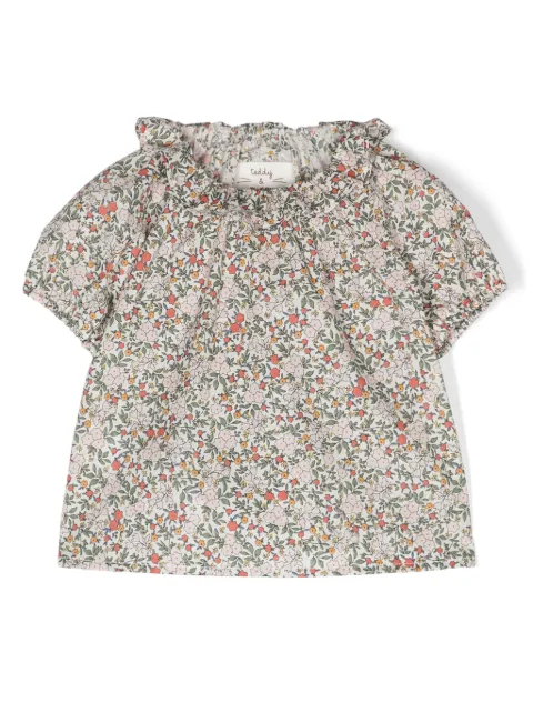 TEDDY & MINOU floral-print poplin blouse